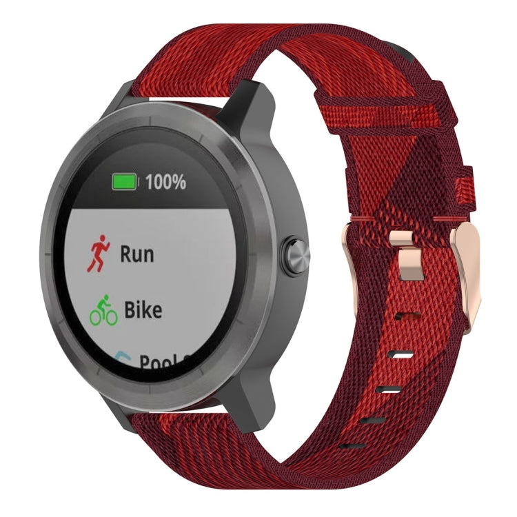 20 มม.ลายสานสายรัดข้อมือไนลอนสำหรับ Garmin Venu,Vivomove 3,Vivoactive 3,Forerunner 245 / 645
