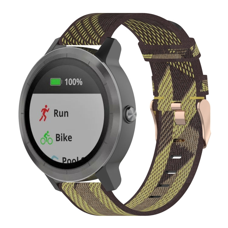 20 มม.ลายสานสายรัดข้อมือไนลอนสำหรับ Garmin Venu,Vivomove 3,Vivoactive 3,Forerunner 245 / 645