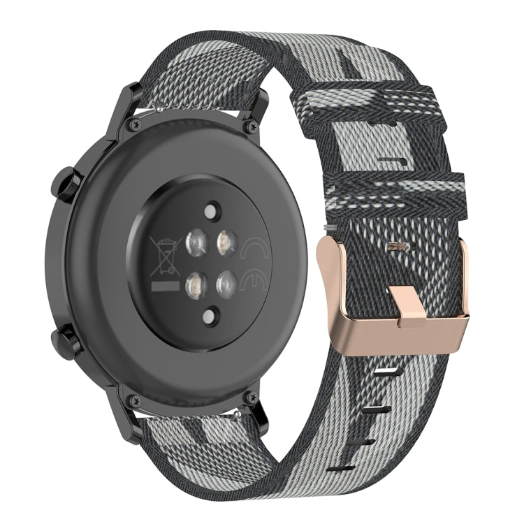 20 มม.ลายสานไนลอนสายรัดข้อมือสายนาฬิกาสำหรับ Huawei GT 2 42 มม./Honor Magic Watch 2 42 มม.