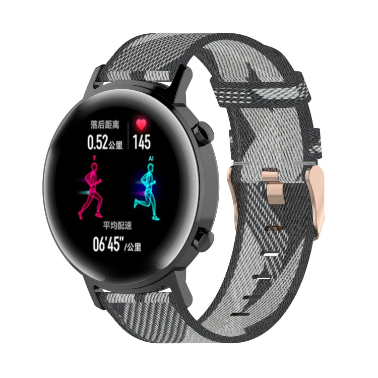 20 มม.ลายสานไนลอนสายรัดข้อมือสายนาฬิกาสำหรับ Huawei GT 2 42 มม./Honor Magic Watch 2 42 มม.