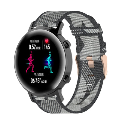 20 มม.ลายสานไนลอนสายรัดข้อมือสายนาฬิกาสำหรับ Huawei GT 2 42 มม./Honor Magic Watch 2 42 มม.