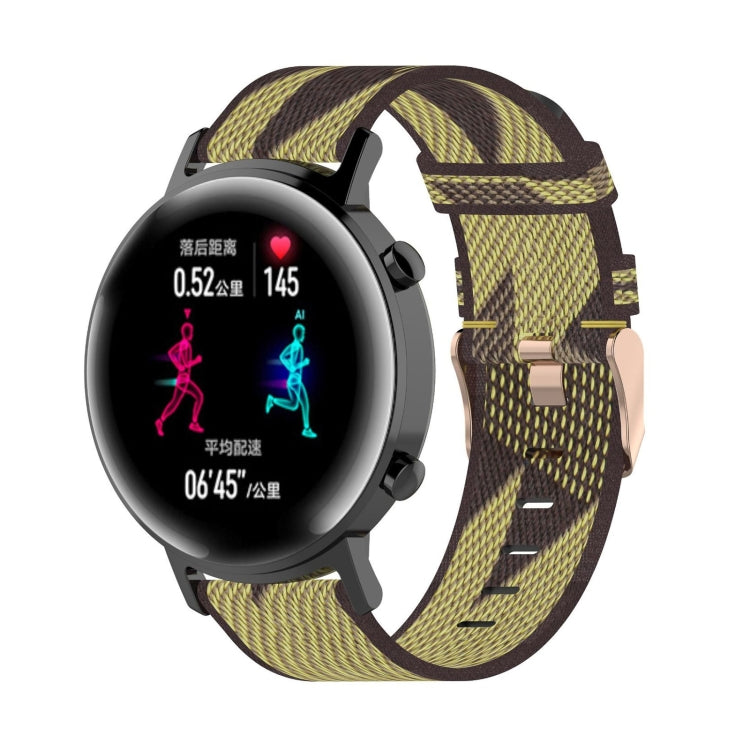 20 มม.ลายสานไนลอนสายรัดข้อมือสายนาฬิกาสำหรับ Huawei GT 2 42 มม./Honor Magic Watch 2 42 มม.