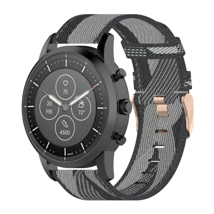 22 มม.ลายสานไนลอนสายรัดข้อมือสำหรับ Fossil Hybrid Smartwatch HR, ชาย Gen 4 Explorist HR & Sport