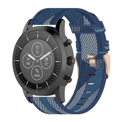 22 มม.ลายสานไนลอนสายรัดข้อมือสำหรับ Fossil Hybrid Smartwatch HR, ชาย Gen 4 Explorist HR & Sport