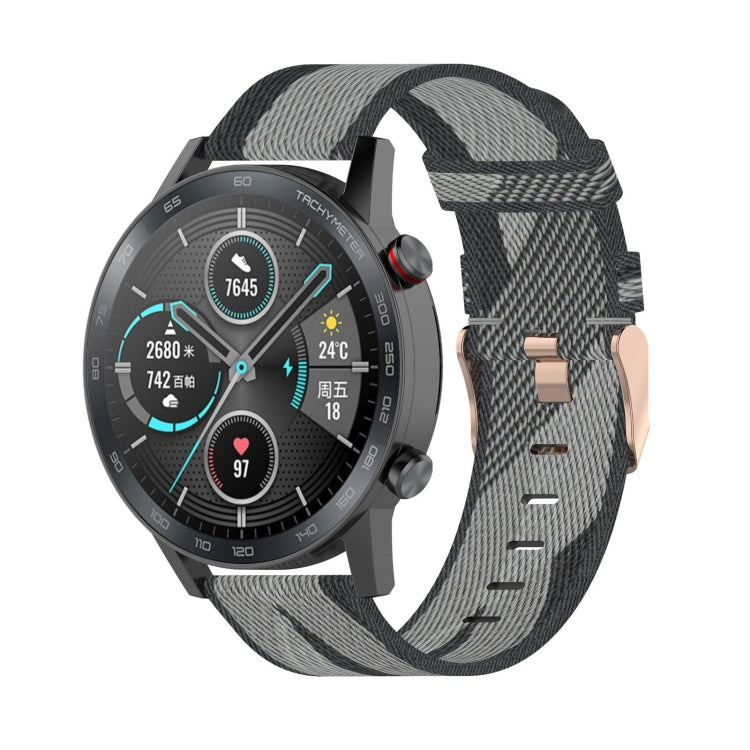 22 มม. ลายสานสายรัดข้อมือไนลอนสายนาฬิกาสำหรับ Huawei GT / GT2 46 มม., Honor Magic Watch 2 46 มม. / Magic