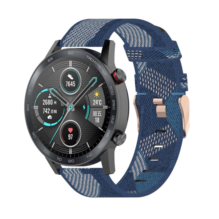 22 มม. ลายสานสายรัดข้อมือไนลอนสายนาฬิกาสำหรับ Huawei GT / GT2 46 มม., Honor Magic Watch 2 46 มม. / Magic
