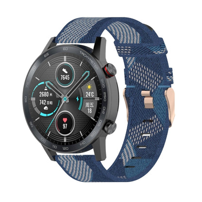 22 มม. ลายสานสายรัดข้อมือไนลอนสายนาฬิกาสำหรับ Huawei GT / GT2 46 มม., Honor Magic Watch 2 46 มม. / Magic