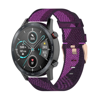 22 มม. ลายสานสายรัดข้อมือไนลอนสายนาฬิกาสำหรับ Huawei GT / GT2 46 มม., Honor Magic Watch 2 46 มม. / Magic