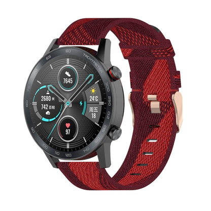 22 มม. ลายสานสายรัดข้อมือไนลอนสายนาฬิกาสำหรับ Huawei GT / GT2 46 มม., Honor Magic Watch 2 46 มม. / Magic