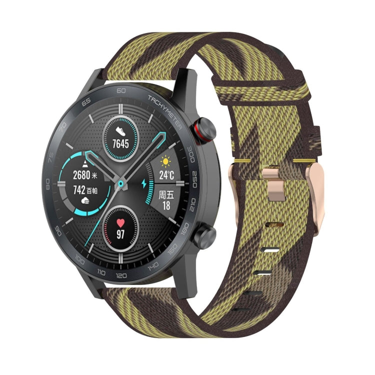 22 มม. ลายสานสายรัดข้อมือไนลอนสายนาฬิกาสำหรับ Huawei GT / GT2 46 มม., Honor Magic Watch 2 46 มม. / Magic