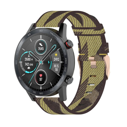 22 มม. ลายสานสายรัดข้อมือไนลอนสายนาฬิกาสำหรับ Huawei GT / GT2 46 มม., Honor Magic Watch 2 46 มม. / Magic