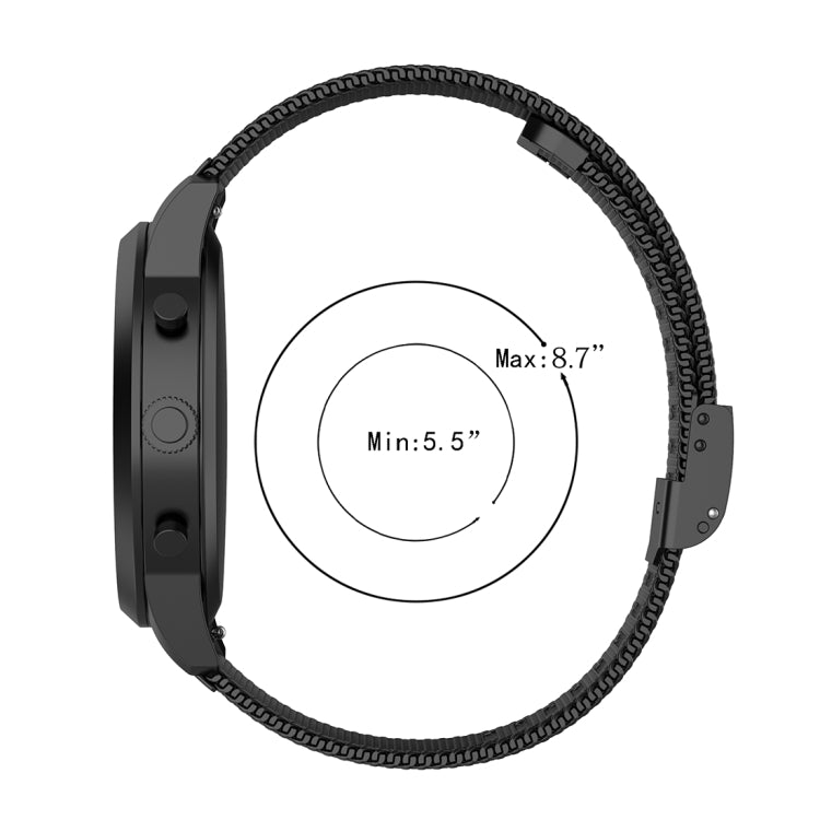 22 มม.ตาข่ายโลหะสายรัดข้อมือสำหรับนาฬิกา Fossil Hybrid Smartwatch HR,ชาย Gen 4 Explorist HR, ชายกีฬา