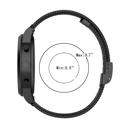 22 มม.ตาข่ายโลหะสายรัดข้อมือสำหรับนาฬิกา Fossil Hybrid Smartwatch HR,ชาย Gen 4 Explorist HR, ชายกีฬา