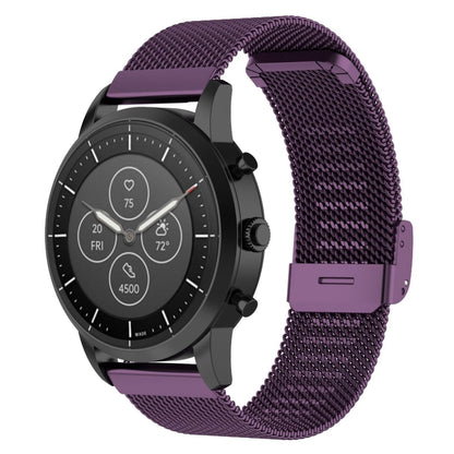 22 มม.ตาข่ายโลหะสายรัดข้อมือสำหรับนาฬิกา Fossil Hybrid Smartwatch HR,ชาย Gen 4 Explorist HR, ชายกีฬา