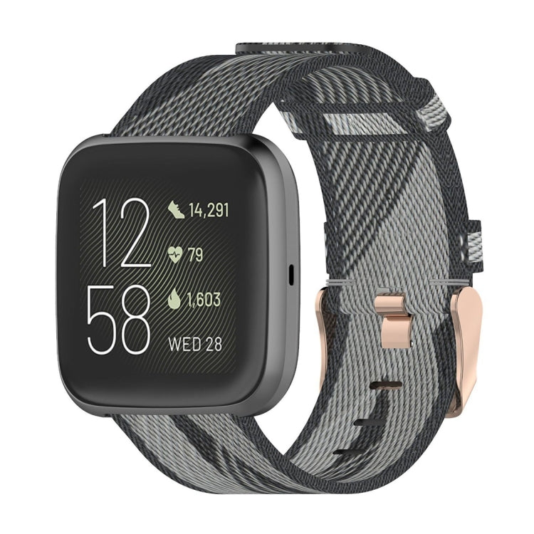 23 มม. ลายสานสายรัดข้อมือไนลอนสำหรับ Fitbit Versa 2, Fitbit Versa, Fitbit Versa Lite, Fitbit Blaze