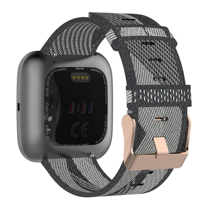 23 มม. ลายสานสายรัดข้อมือไนลอนสำหรับ Fitbit Versa 2, Fitbit Versa, Fitbit Versa Lite, Fitbit Blaze