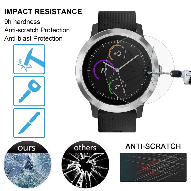 ENKAY Hat-Prince สำหรับ Garmin vivoactive 3 Smart Watch 0.2mm 9H ความแข็งพื้นผิว 2.15D ฟิล์มกันรอยนิรภัยป้องกันการระเบิด