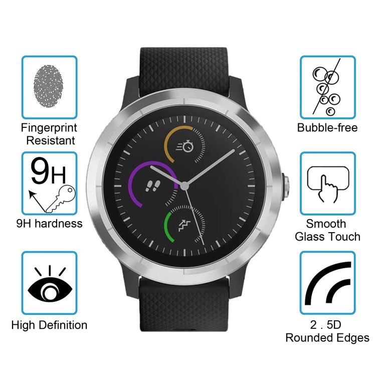 2 PCS ENKAY Hat-Prince สำหรับ Garmin vivoactive 3 Smart Watch 0.2mm 9H ความแข็งพื้นผิว 2.15D ฟิล์มกันรอยนิรภัยป้องกันการระเบิด