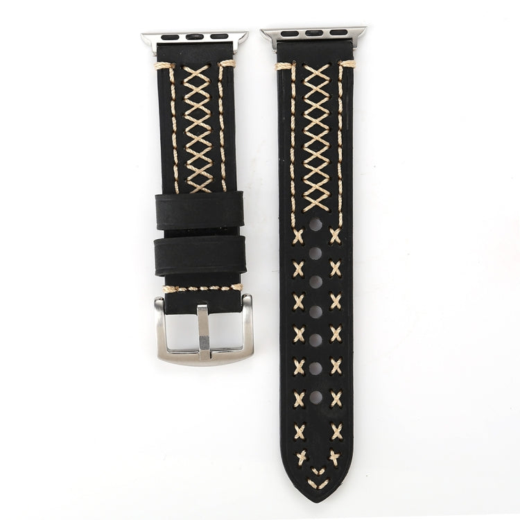 สำหรับ Apple Watch Series 8 & 7 41 มม./SE 2 & 6 & SE & 5 & 4 40 มม./3 & 2 & 1 38 มม.รูปแบบสายนาฬิกาข้อมือหนังแท้, For 38mm