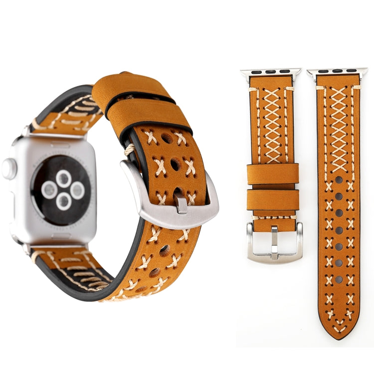 สำหรับ Apple Watch Ultra 49 มม./Series 8 & 7 45 มม./SE 2 & 6 & SE & 5 & 4 44 มม./3 & 2 & 1 42 มม.รูปแบบสายนาฬิกาข้อมือหนังแท้, For 42mm