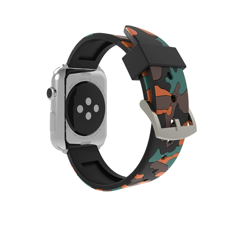 สำหรับ Apple Watch Series 3 & 2 & 1 38 มม. แฟชั่นลายพรางซิลิโคนสายนาฬิกา, 38mm