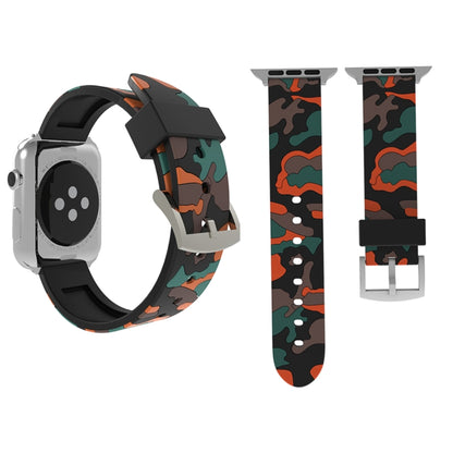 สำหรับ Apple Watch Series 3 & 2 & 1 38 มม. แฟชั่นลายพรางซิลิโคนสายนาฬิกา, 38mm