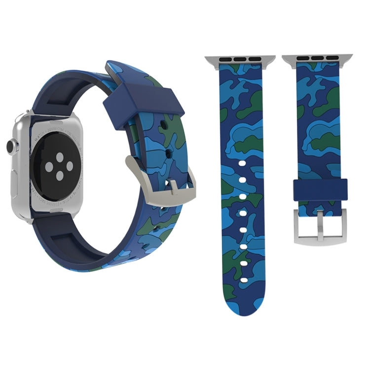 สำหรับ Apple Watch Series 3 & 2 & 1 38 มม. แฟชั่นลายพรางซิลิโคนสายนาฬิกา, 38mm
