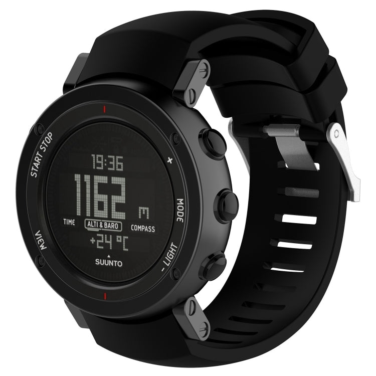 สายนาฬิกาซิลิโคนสำหรับ SUUNTO Core ALU สีดำ