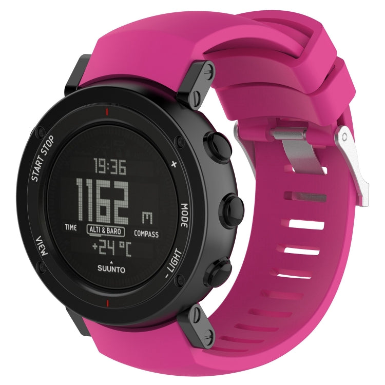 สายนาฬิกาซิลิโคนสำหรับ SUUNTO Core ALU สีดำ
