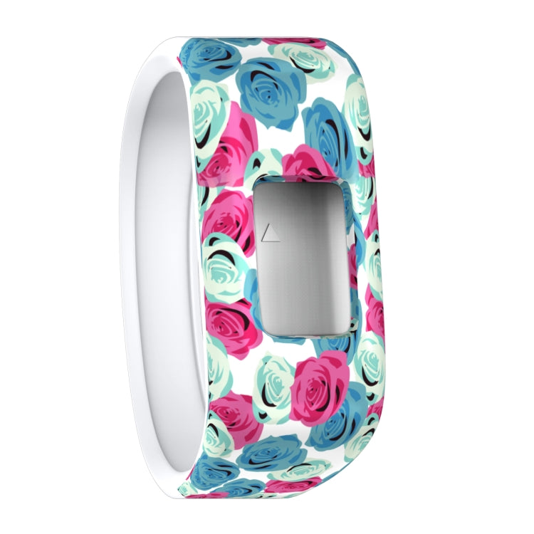 สายนาฬิกาซิลิโคนลายขนนกสีสันสดใสสำหรับ Garmin Vivofit JR ขนาด: ใหญ่