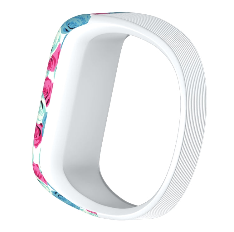สายนาฬิกาซิลิโคนลายขนนกสีสันสดใสสำหรับ Garmin Vivofit JR ขนาด: ใหญ่