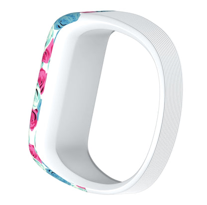 สายนาฬิกาซิลิโคนลายขนนกสีสันสดใสสำหรับ Garmin Vivofit JR ขนาด: ใหญ่