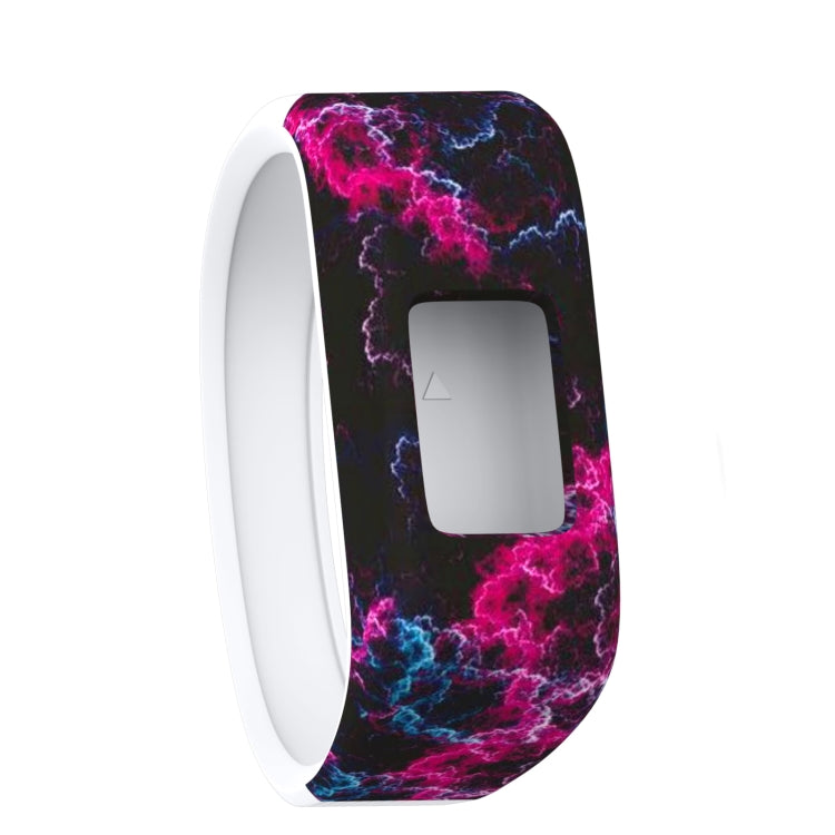 สายนาฬิกาซิลิโคนลายขนนกสีสันสดใสสำหรับ Garmin Vivofit JR ขนาด: ใหญ่