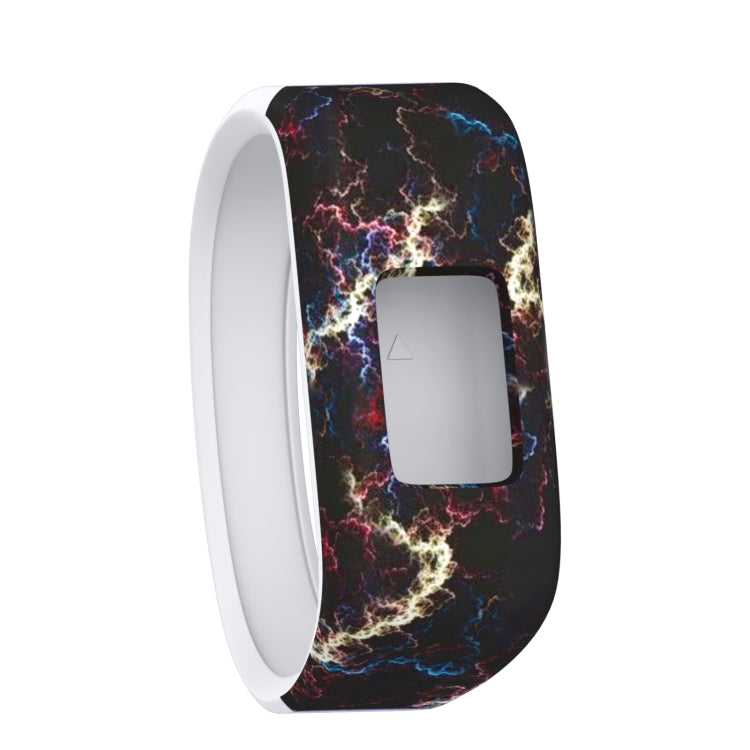 สายนาฬิกาซิลิโคนลายขนนกสีสันสดใสสำหรับ Garmin Vivofit JR ขนาด: ใหญ่