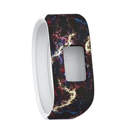 สายนาฬิกาซิลิโคนลายขนนกสีสันสดใสสำหรับ Garmin Vivofit JR ขนาด: ใหญ่
