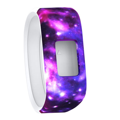 สายนาฬิกาซิลิโคนลายขนนกสีสันสดใสสำหรับ Garmin Vivofit JR ขนาด: เล็ก