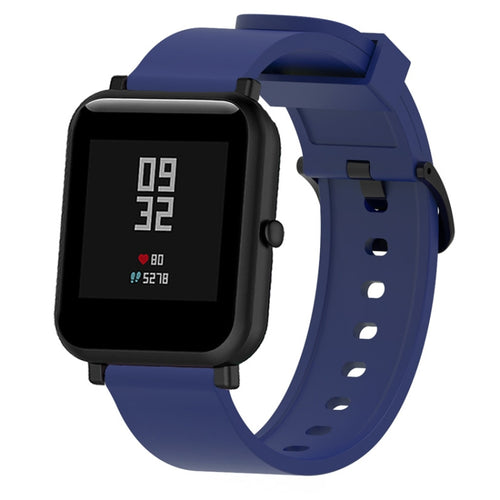 สายนาฬิกาซิลิโคนเคลือบเงาแบบสปอร์ตสำหรับ Huami Amazfit Bip Lite รุ่น 20 มม