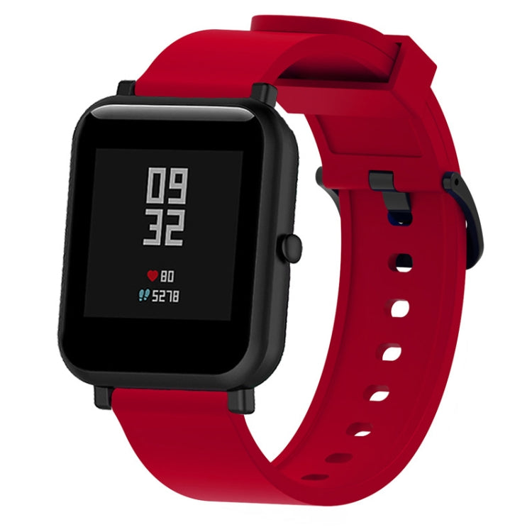 สายนาฬิกาซิลิโคนเคลือบเงาแบบสปอร์ตสำหรับ Huami Amazfit Bip Lite รุ่น 20 มม