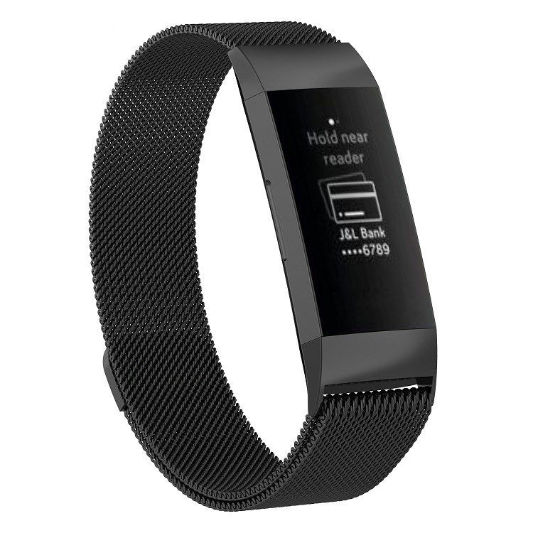 สายนาฬิกาแม่เหล็กสแตนเลสสำหรับ FITBIT Charge 3 ขนาด: เล็ก 187x18 มม
