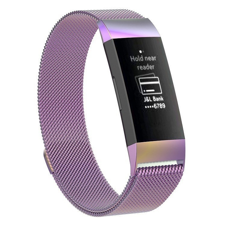 สายนาฬิกาแม่เหล็กสแตนเลสสำหรับ FITBIT Charge 3 ขนาด: เล็ก 187x18 มม
