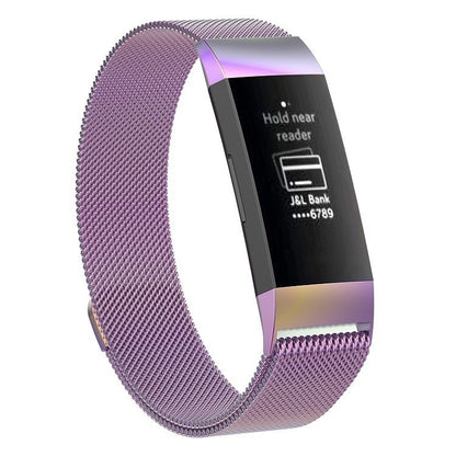 สายนาฬิกาแม่เหล็กสแตนเลสสำหรับ FITBIT Charge 3 ขนาด: เล็ก 187x18 มม