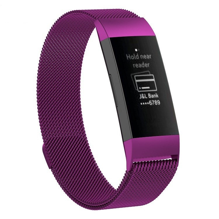 สายนาฬิกาแม่เหล็กสแตนเลสสำหรับ FITBIT Charge 3 ขนาด: เล็ก 187x18 มม