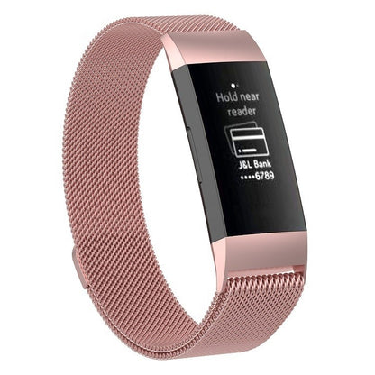 สายนาฬิกาแม่เหล็กสแตนเลสสำหรับ FITBIT Charge 3 ขนาด: เล็ก 187x18 มม