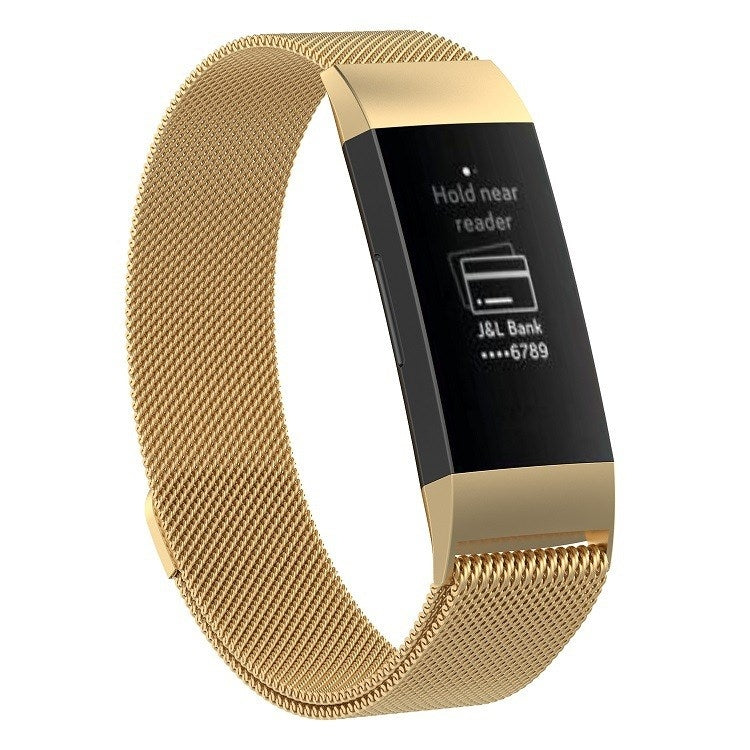 สายนาฬิกาแม่เหล็กสแตนเลสสำหรับ FITBIT Charge 3 ขนาด: เล็ก 187x18 มม