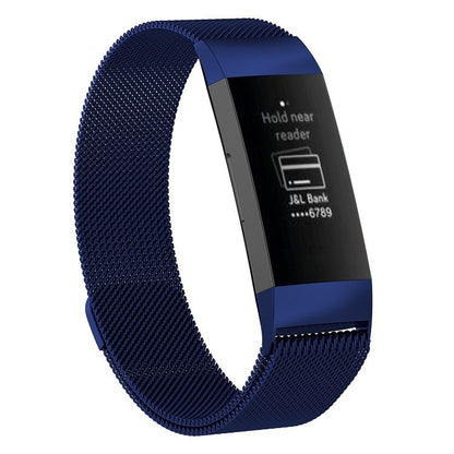 สายนาฬิกาแม่เหล็กสแตนเลสสำหรับ FITBIT Charge 3 ขนาด: เล็ก 187x18 มม