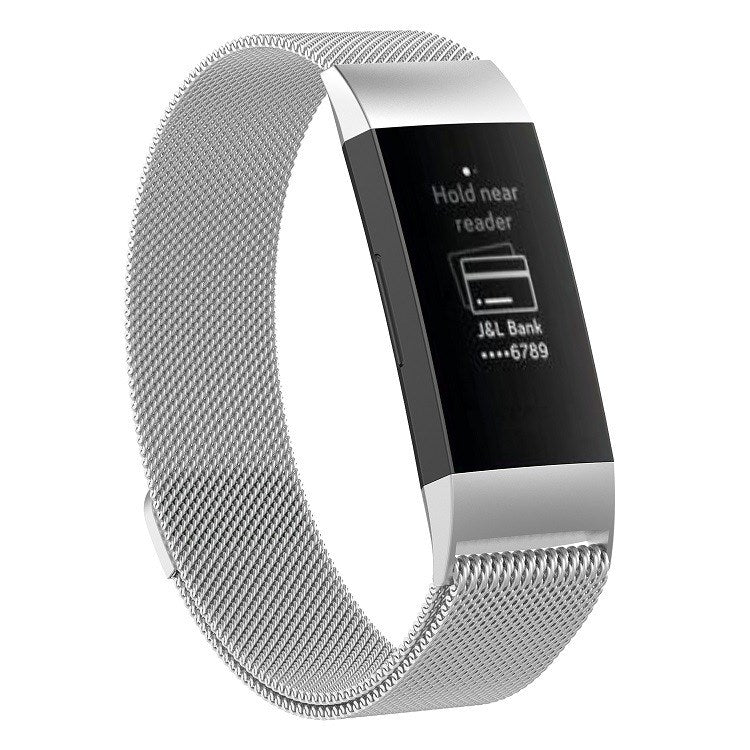 สายนาฬิกาแม่เหล็กสแตนเลสสำหรับ FITBIT Charge 3 ขนาด: เล็ก 187x18 มม