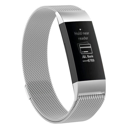 สายนาฬิกาแม่เหล็กสแตนเลสสำหรับ FITBIT Charge 3 ขนาด: เล็ก 187x18 มม