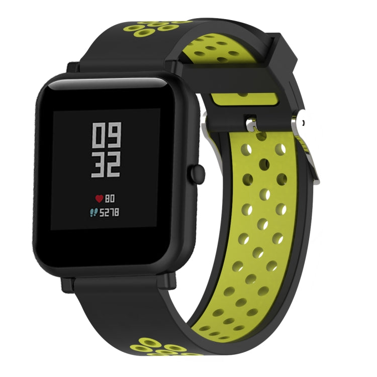 สายนาฬิกาสปอร์ตซิลิโคนสองสีสำหรับ Xiaomi Huami Amazfit Bip Lite รุ่น 20 มม