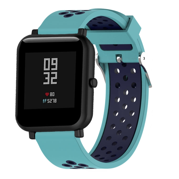 สายนาฬิกาสปอร์ตซิลิโคนสองสีสำหรับ Xiaomi Huami Amazfit Bip Lite รุ่น 20 มม