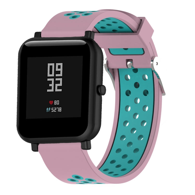 สายนาฬิกาสปอร์ตซิลิโคนสองสีสำหรับ Xiaomi Huami Amazfit Bip Lite รุ่น 20 มม